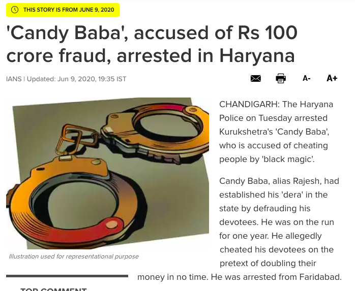 Candy Baba Fraud Times of India